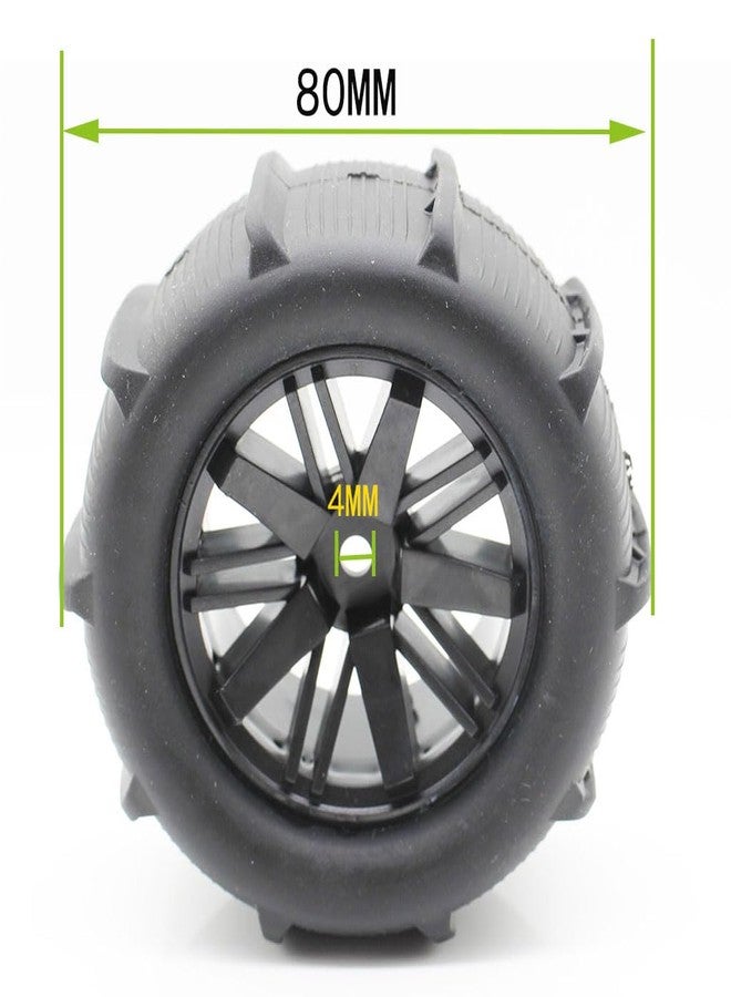 KingVal Replacement 4PCS Wheel Tire RC Parts Compatible with WLtoys 144001 144010 144011 124016 124017 124018 124019 124007 124008 124010 MJX HBX SCY 1/12 1/14 RC Car - Image 2
